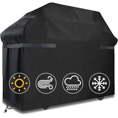[JAMAIS UTILISÉ]Housses de barbecue Housse de barbecue étanche Coupe-vent, indéchirable Housse de barbecue avec sangles et sac de rangement (145 x 61 x 117 cm) (1/5)