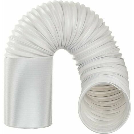 [JAMAIS UTILISÉ]Tuyau Climatiseur Mobile Local de 2m en PVC, Tuyau d'Évacuation Flexible pour les Directions de Montage dans le Sens Antihoraire, Ø13CM. (1/4)