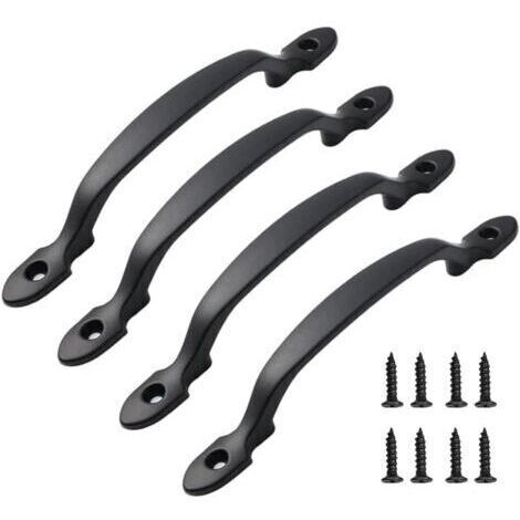 [JAMAIS UTILISÉ]Lot de 4 poignées de placard, poignées de cuisine, poignées de porte, poignées de tiroir, meubles avec vis pour armoires, chambres, longueur 158 mm (1/4)