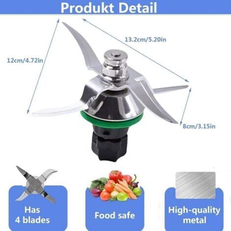 [JAMAIS UTILISÉ]Couteau pour Vorwerk Thermomix TM5 et TM6, Lame de mixeur de Rechange en Acier Inoxydable, Nettoyage Rapide du Couteau à pâte (1/3)