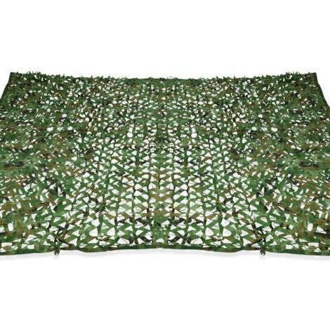 [JAMAIS UTILISÉ]Parasols et voiles d'ombrage rectangulaire design ombrière camouflage 3x5 M treillis vert (1/5)