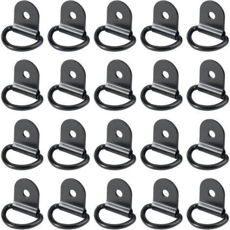 [JAMAIS UTILISÉ]20 pièces Anneaux D'arrimage,Anneaux d'arrimage,Anneau Arrimage INOX,remorque d'anneau Montage d, Anneau d arrimage Rond pour Pliable avec Verrouillage de Charge dans Les Voitures(36 x (1/5)