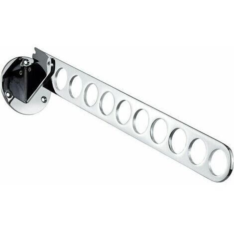 [JAMAIS UTILISÉ]Porte-cintres porte-vêtements penderie porte-cintres ventilateur réglable pour 10 cintres cintre chrome brillant 1 pièce - cintre pour montage mural (1/4)