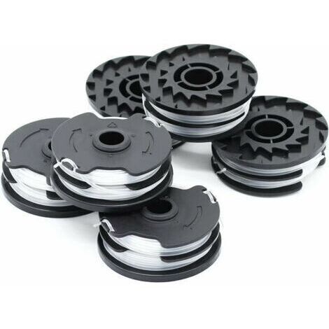 [JAMAIS UTILISÉ]Accessoire pour coupe-bordure,Lot de 6 bobines de fil de rechange pour débroussailleuse sans fil LIDL Parkside PRTA 20-Li A1, B2, C3, PRT 550 A1, A3, PRT 300 A1-2 x 4 m 1,6 mm (1/4)