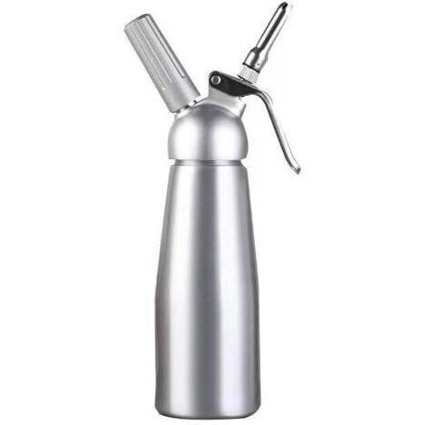 [JAMAIS UTILISÉ]Chantilly Professionnel 500ml à Chantilly Siphons de cuisine avec 3 douilles en acier inoxydable en Aluminium pour Mousses et Crèmes Cartouche Gaz Siphon (1/5)