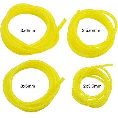 [JAMAIS UTILISÉ]Aougo Lot de 4 tuyaux d'essence 1.5m Diamètre intérieur 3mm, extérieur 6mm Matériau PU résistant Pour tondeuses et tronçonneuses (1/5)