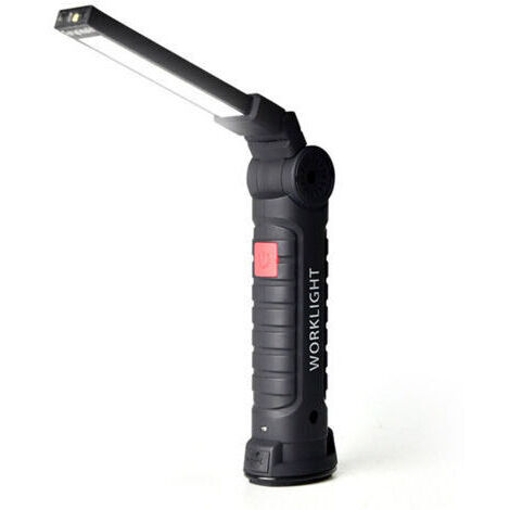 [JAMAIS UTILISÉ]Grande lampe de poche LED magnétique USB, multifonctionnelle, forte lumière d'avertissement, lampe de travail pour la réparation automobile (1/4)