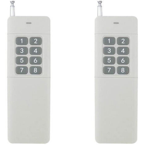 [JAMAIS UTILISÉ]Télécommande RF longue portée haute puissance 4/6/8/12 canaux 433 MHz, portée 3000 m, compatible avec l'éclairage. Étui de protection inclus (2 pièces). (1/4)