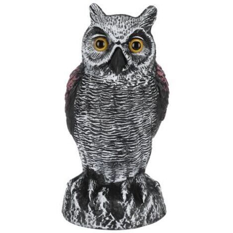 [JAMAIS UTILISÉ]Faux Simulation Hibou Statue Décoration Extérieur Jardin Plastique Répulsif Chasse Decoy10201 (1/4)