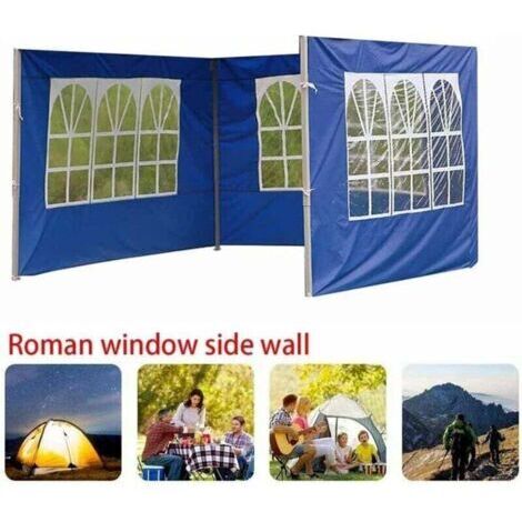 [JAMAIS UTILISÉ]Tente imperméable avec 1 panneau latéral, paroi latérale de 0,15 mm d'épaisseur, 2 couleurs, 12 tailles (couleur : blanc, taille : 3 x 2 m) (1/3)