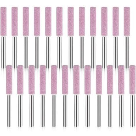 [JAMAIS UTILISÉ]Paquet de 24 Pierres à Aiguiser pour AffûTeuse de TronçOnneuse, Outil de Meulage de Polissage pour AffûTeuse de TronçOnneuse 3X4.8Mm (1/4)
