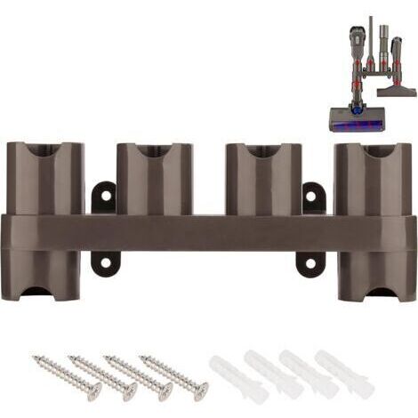 [JAMAIS UTILISÉ]Support mural pour aspirateur sans fil Dyson V15 V7 V8 V10 V11 SV10 SV11, station d'accueil, organisateur, brosses, accessoire de rangement (6 prises de rangement) (1/4)