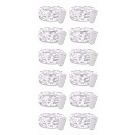 [JAMAIS UTILISÉ]Guirlande lumineuse à boutons 0.03W, lumière blanche froide, 20 LED, 3V, Flexible, étanche IP65, pour chambre à coucher, fête de mariage, 12 pièces (1/4)