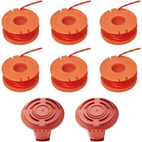 [JAMAIS UTILISÉ]Bobines pour tous les coupe-herbe Compatible avec Worx WG154 WG163 WG180 WG175 WG155 WG151 WG160 accessoires de remplacement de coupe-herbe pour tondeuse à gazon,avec 2 Casquette (1/4)