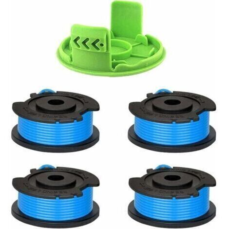 [JAMAIS UTILISÉ]Greenworks G24LT Bobine de fil de débroussailleuse 4,9 m de long 1,65 mm de diamètre pour débroussailleuse Greenworks 24 V G24LTK2 G24LT30M G24LT30MK2 (4 bobines + 1 capuchon) H764 (1/5)