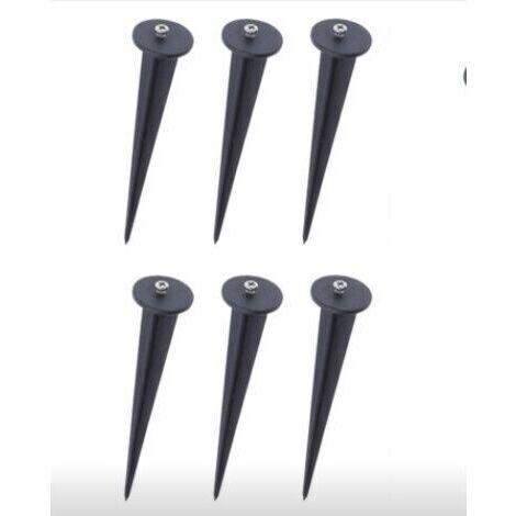 [JAMAIS UTILISÉ]Piquet de jardin en plastique noir - Support de lampe 6 Pack，Ø35160mm (1/4)