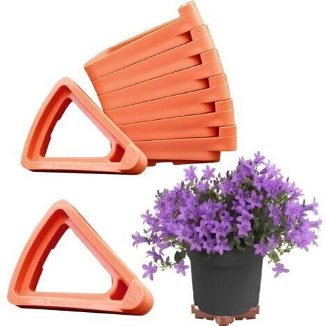 [JAMAIS UTILISÉ]24 pièces Soucoupe pour pot supports triangulaires respirants pour pots de fleurs - Supports invisibles - Pour intérieur et extérieur - Petit(7cm) (1/4)