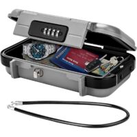 Coffre-fort Portable Master Lock - Combinaison Électronique - Câble De Fixation - Idéal Voiture, Voyage - 25x20x7 Cm