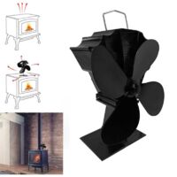 Ventilateur de poêle à 4 pales pour poêle à bois, répartition efficace de la chaleur pour poêle à bois et poêle à bois