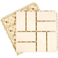 Terrasse carrée en Bois-Plastique, tuiles Composites emboîtables, terrasse extérieure, toits, Jardins, patios, parquet à Pose Automatique(Bianco,3030cm 1pcs)