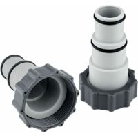 Adaptateur de tuyau de piscine , adaptateur en 2 pièces de type A pour piscines de 32 à 38 mm, compatible avec les pompes et accessoires de piscine, avec filetage et joint d'étanchéité.
