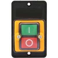 Commutateur à Bouton Poussoir, AC220V / 380V 10A Bouton Poussoir Étanche Interrupteur Sécurité Interrupteur à Bouton-Poussoir ON/OFF pour Machines Textiles d\'Équipement Mécanique