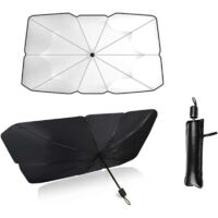 Pare-soleil de voiture , pare-brise, intérieur, pare-soleil pliable, bloque 99,9 % des rayons UV pour voiture, SUV, camion, poids lourd (140 x 79 cm)