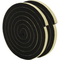 Joint Porte de Mousse Adhésive,2 Rouleaux de 10mm x12mm x2m Joint Mousse Adhésif, Bande Mousse Autocollante, Caoutchouc Mousse Autocollant pour Porte Fenêtre