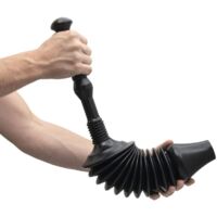 Piston de Toilette, Déboucheur Puissant Pour Déboucher les Canalisations, Outil D'aspiration Robuste et Flexible Pour Déboucher les Toilettes de Tous Types, 60 X 13 Cm, Dia 5 Cm, Noir