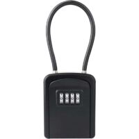 1 x Portable Key Safe Combination Protection Box Hanging Key Box Key Lock Box Security Box Black