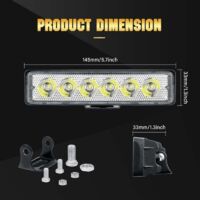 Phare De Travail Led, 2X 7 Pouces 120W 6000K Blanc Feux De Travail Led