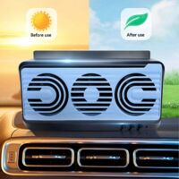 Ventilateur d'échappement de voiture - Ventilateur solaire pour voiture - Ventilateur d'échappement solaire pour fenêtre de voiture