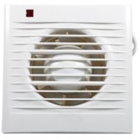 Ventilateur d'extraction de salle de bain, ventilateur d'extraction de mur silencieux, extracteur de ventilation pour cuisine et salle de bain (4") A