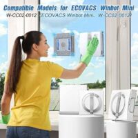 FACAIIO Lot De 4 Chiffons De Rechange Pour Ecovacs Winbot Mini – Microfibres Lavables, Nettoyage Vitres Automatique