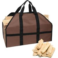 Large Firewood Basket for Firewood - 600D Oxford Waterproof Foldable Firewood Storage Bag with Handle, Multifunction Firewood Storage Bag, Carry Bag