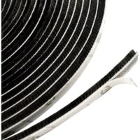 Sealing Strip for Doors and Windows, 10 m Brush Seal for Doors and Windows (9 mm x 15 mm, Black)