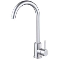 Fregadero de cocina de acero inoxydable, fregadero giratorio de 360 °, mezclador de fregadero mate
