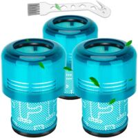 3 Pcs Filtres V15 de remplacement pour dyson V15 Detect, V15 Detect Absolute, V15 Submarine, V15 Detect Filter, V11 Animal Filter, V11 Filter