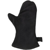 Gant pour cheminée avec Isolation Thermique, Gant en Cuir pour Four, Gant de Protection Ignifuge, Gant pour Barbecue, Gant en Cuir résistant à la Chaleur, Noir