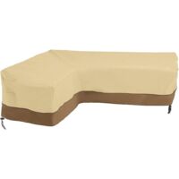 Housse Salon de Jardin Angle, Housse de Canapé de Jardin en Forme de L, Housse Canapé d'angle de Jardin Imperméable Bâche Salon de Jardin Angle (210D-Left: 264/210 x 81 x 78 cm)