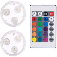 IP68 Waterproof Remote Submersible LED Underwater Light Battery Swimming Pool Night Light Wedding Party Garden Decor RGB Lamp
