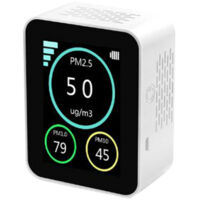 Moniteur de qualité de l'air M10 pour détection de capteur électrochimique professionnel PM2.5 AQI blanc - blanc