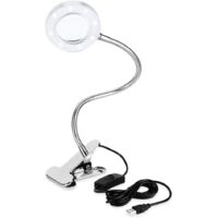 Lampe Loupe LED, 2.5X Lampe de Tatouage Portable avec Clip, Lampe de Table de Protection Des Yeux