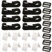 Kit de Fixation pour bâche Solaire de Piscine, kit de Sangles de Couverture Solaire