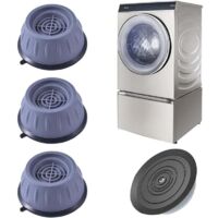 Patin Machine à Laver, 4 Pièces Pied Machine a Laver avec Patin en Caoutchouc, Pied Anti Vibration Machine a Laver pour Machines à Laver et Sèche-Linge, Patins Anti Vibration Lave Linge