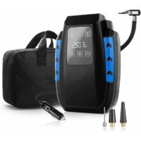 Compresseur d’Air Portatif 12V, Compresseur Voiture d'air Digital Portable 12V 120W Auto Gonfleur Pneus, Electrique Compresseur Air Numérique avec Lampe LED, 3M Câble pour Voiture Vélo