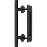 Poignée de porte coulissante, poignée de porte de grange, poignée de porte noire, poignées de cuisine, poignée de porte coulissante, pour porte en bois, porte d'armoire