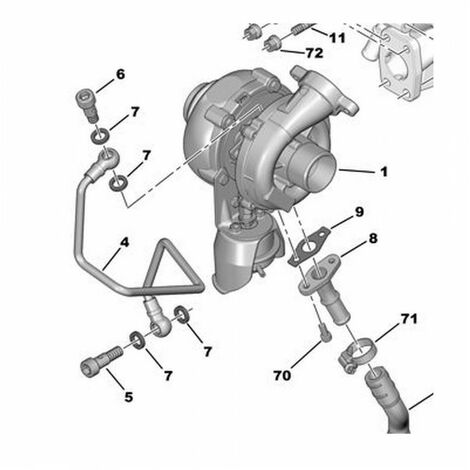 Joint Durite Turbo Yctze Pour 1.6 HDI - Compatible 206, 207, 307, 308, 407, EXPERT, PARTNER - Réf 1434C8