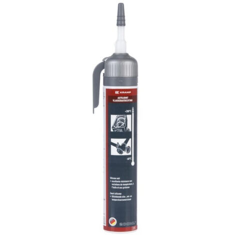 Mastic Silicone Noir Wynn's 57680 - 200 Ml, Résistance à L'eau, Pour Joints étanches