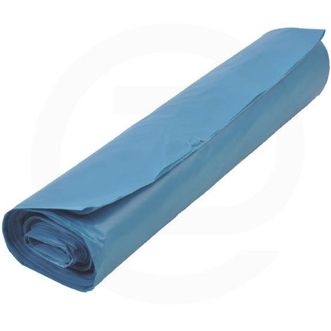 Sacs-poubelle en polyéthylène (PE), lien coulissant blanc, 120 litres,  bleu, 250 unités